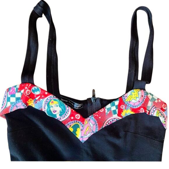 Marvel Comics Wonder Woman, Bat Girl, Supergirl black comicon cosplay dress M-L - Picture 2 of 8